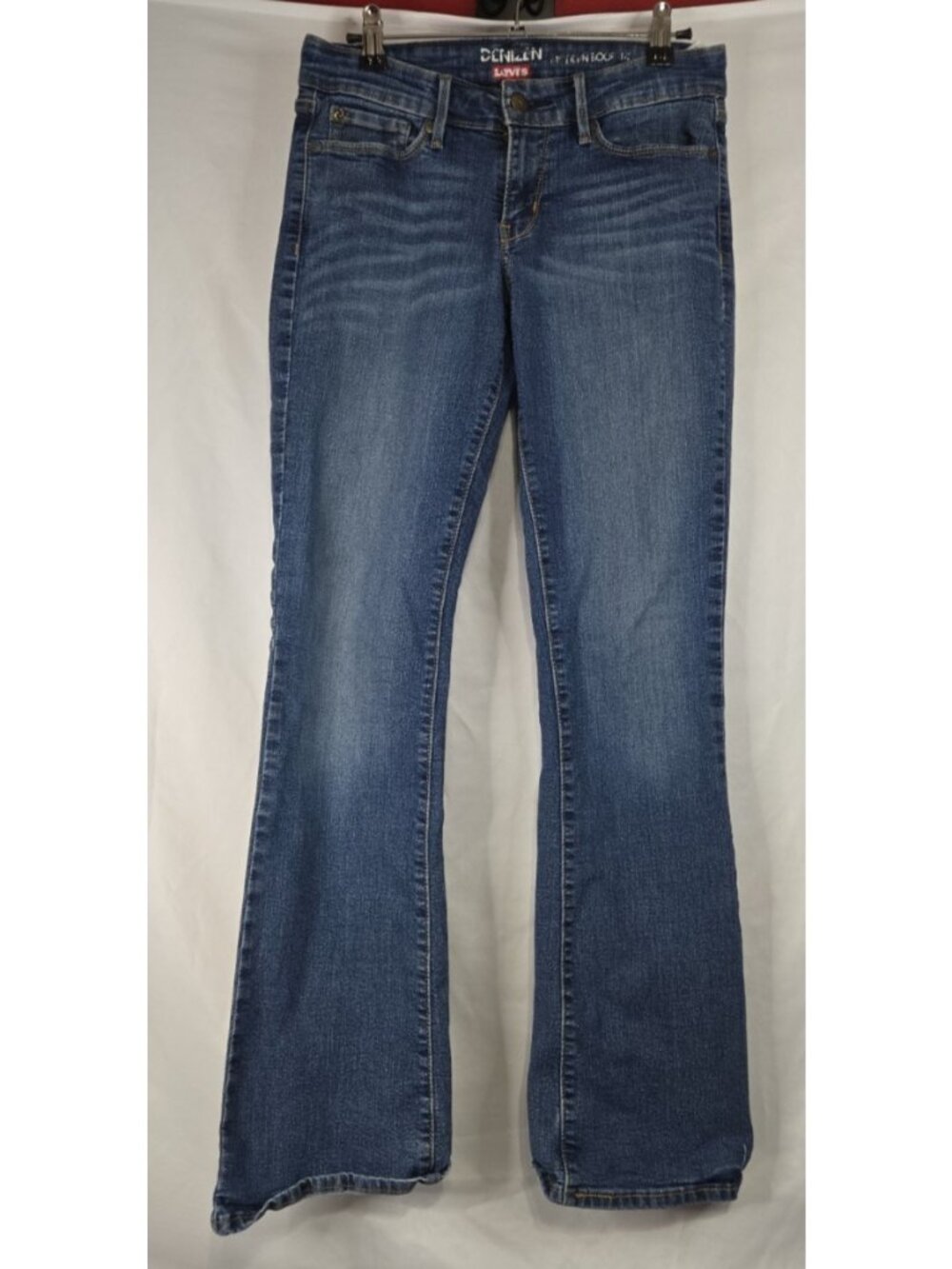 Denizen By Levi's Womens Jeans Mid-Rise Bootcut Stretch Size 4M Blue Denim